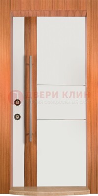Белая входная дверь c МДФ панелью ЧД-09 в частный дом в Йошкар-Оле