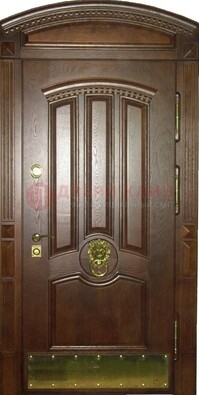 Хорошая стальная арочная дверь с декоративным элементом ДА-23 в Йошкар-Оле