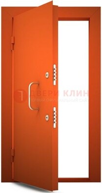 Оранжевая стальная бронированная дверь с нитроэмалью ДБ-2 в Йошкар-Оле