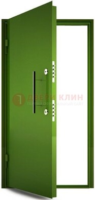 Зеленая металлическая бронированная дверь ДБ-8 в Йошкар-Оле