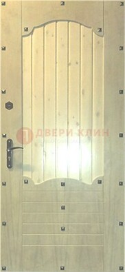 Белая железная дверь с евровагонкой ДЕ-9 в Йошкар-Оле
