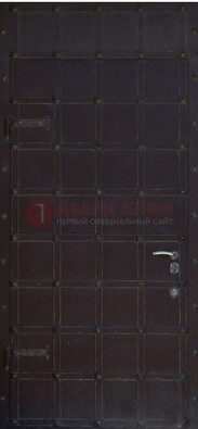Черная железная дверь с ковкой ДК-5 для офиса в Йошкар-Оле