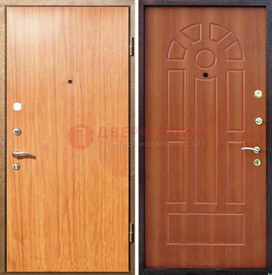 Светлая железная дверь с ламинатом МДФ внутри ДЛ-15 в Йошкар-Оле