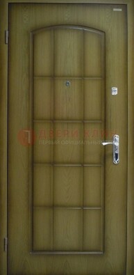 Зеленая стальная дверь с МДФ ДМ-116 на веранду в Йошкар-Оле