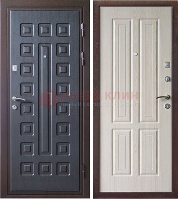 Темная железная дверь с МДФ ДМ-120 в Йошкар-Оле