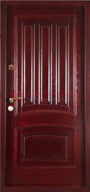 Бордовая стальная дверь с МДФ ДМ-123 в Йошкар-Оле