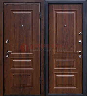 Темная металлическая дверь с МДФ ДМ-140 в Йошкар-Оле