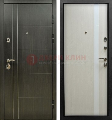 Морозостойкая темная металлическая дверь с МДФ ДМ-164 в Оренбурге