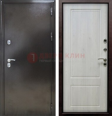 Коричневая железная дверь с МДФ ДМ-170 в Рязани