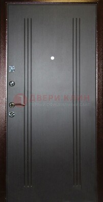 Черная железная дверь с МДФ ДМ-180 в Йошкар-Оле