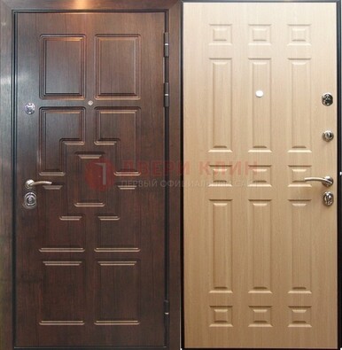 Коричневая входная дверь с МДФ ДМ-181 в Йошкар-Оле