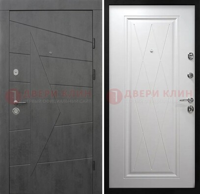 Темная железная дверь МДФ с рисунком ДМ-194 в Йошкар-Оле