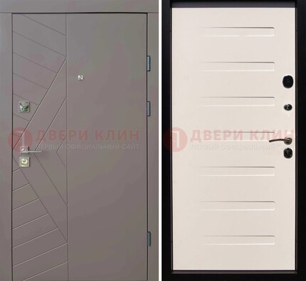 Коричневая стальная филенчатая дверь с МДФ ДМ-199 в Йошкар-Оле