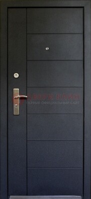 Черная стальная дверь с МДФ ДМ-20 в Йошкар-Оле