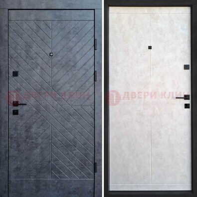 Темная железная дверь с филенчатой МДФ Миланский орех ДМ-217 в Санкт-Петербурге