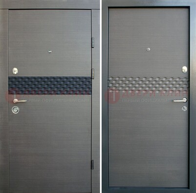 Темная стальная дверь с МДФ Венге ДМ-218 в Йошкар-Оле