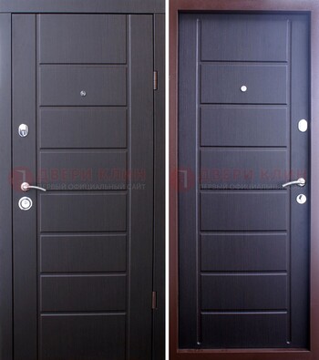 Черная филенчатая входная дверь со светлой МДФ ДМ-226 в Йошкар-Оле
