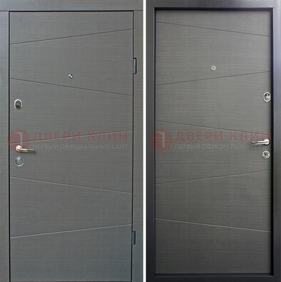 Темная стальная дверь с филенчатой МДФ внутри ДМ-228 в Йошкар-Оле