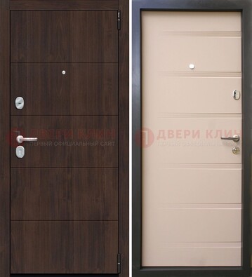 Темная стальная дверь c филенчататыми МДФ ДМ-234 в Санкт-Петербурге