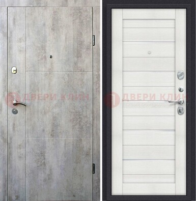 Железная белая дверь c МДФ со стеклом ДМ-264 в Йошкар-Оле