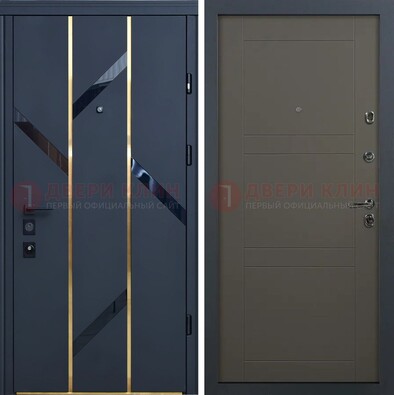 Металлическая дверь Темный орех с МДФ Венге внутри ДМ-288 в Йошкар-Оле