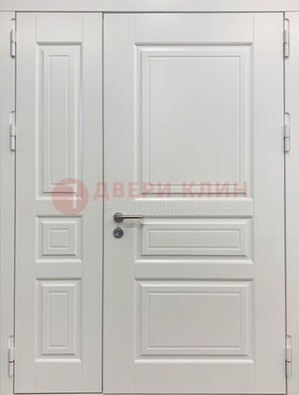 Полуторная светлая металлическая дверь с МДФ ДМ-336 в Йошкар-Оле