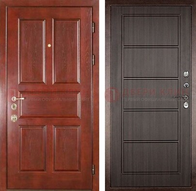 Красная металлическая дверь с МДФ в квартиру ДМ-387 в Йошкар-Оле