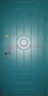 Голубая железная дверь с МДФ ДМ-38 в Йошкар-Оле