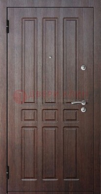Коричневая металлическая дверь с МДФ МД-44 в Йошкар-Оле