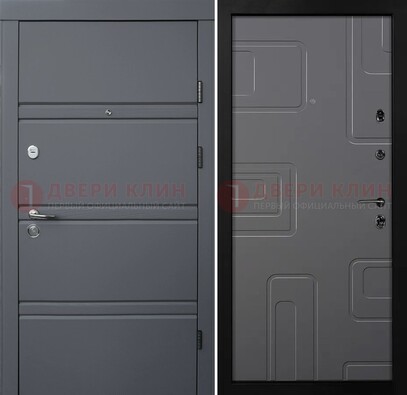 Серая металлическая дверь с МДФ в квартиру ДМ-485 в Йошкар-Оле