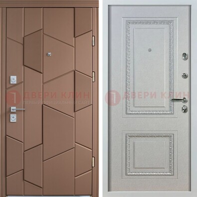 Квартирная стальная дверь с разными панелями МДФ ДМ-496 в Йошкар-Оле