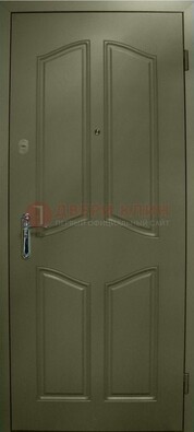 Зеленая стальная дверь с МДФ ДМ-49 в дом в Йошкар-Оле