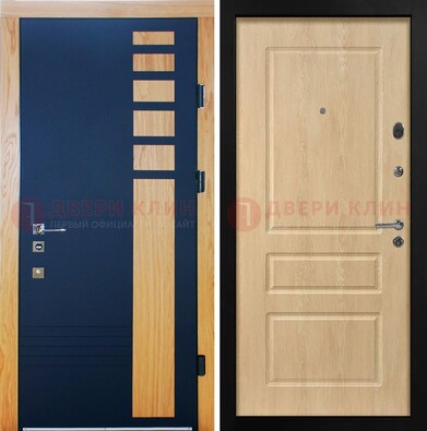 Двухцветная железная дверь с МДФ в квартиру ДМ-511 в Йошкар-Оле