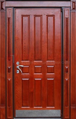 Красная входная дверь для улицы с МДФ ДМ-532 в Йошкар-Оле