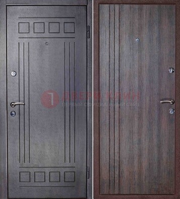 Темная стальная дверь с МДФ с рисунком ДМ-83 в Йошкар-Оле