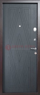 Черная железная дверь с МДФ с рисунком ДМ-95 в Йошкар-Оле