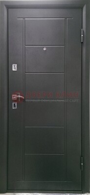 Черная металлическая дверь с МДФ с рисунком ДМ-97 в Йошкар-Оле
