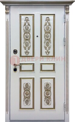 Входная дверь с массивом дуба в белом цвете ДМД-62 в Йошкар-Оле