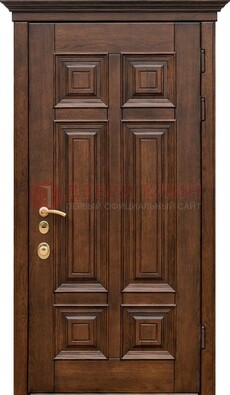 Филенчатая железная дверь с массивом дуба ДМД-68 в Йошкар-Оле
