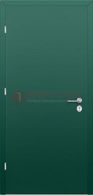 Зеленая стальная дверь с нитроэмалью ДН-6 в Йошкар-Оле