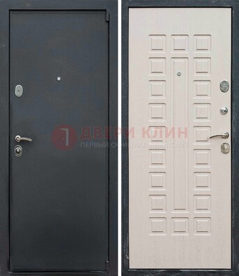 Черная металлическая дверь с порошковым покрытием ДП-101 в Йошкар-Оле
