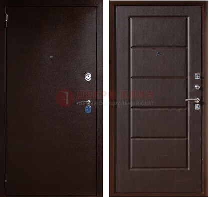 Темная входная дверь с порошковым окрасом ДП-113 в Йошкар-Оле