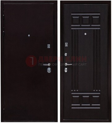 Темная стальная дверь с порошковым напылением ДП-140 в Красногорске