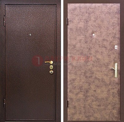 Коричневая входная дверь с порошковым покрытием ДП-147 в Йошкар-Оле