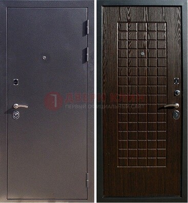 Серая металлическая дверь с порошковым напылением ДП-153 в Йошкар-Оле