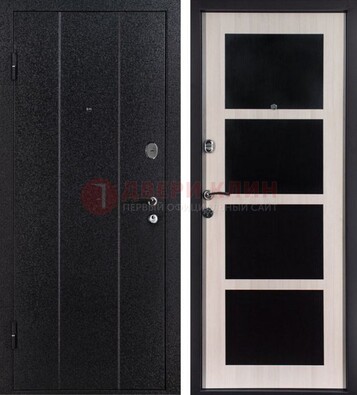 Черная металлическая дверь с порошковым напылением ДП-176 в Йошкар-Оле