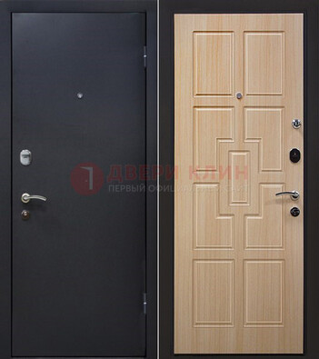 Черная железная дверь с порошковым покрытием ДП-187 в Йошкар-Оле