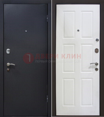 Черная металлическая дверь с порошковым покрытием ДП-193 в Йошкар-Оле