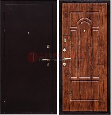 Темная железная дверь с порошковым покрытием ДП-194 в Йошкар-Оле