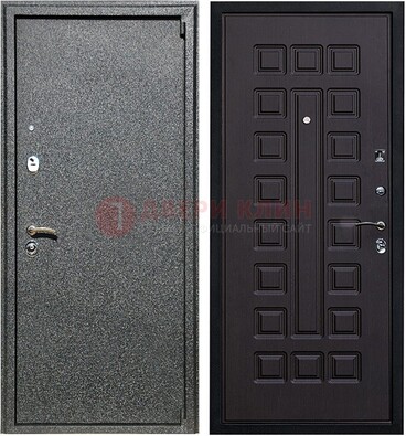 Черная стальная дверь с порошковым покрытием ДП-196 в Йошкар-Оле